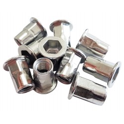 Açık Yarım Altıköşe Inox Flanş Kafa